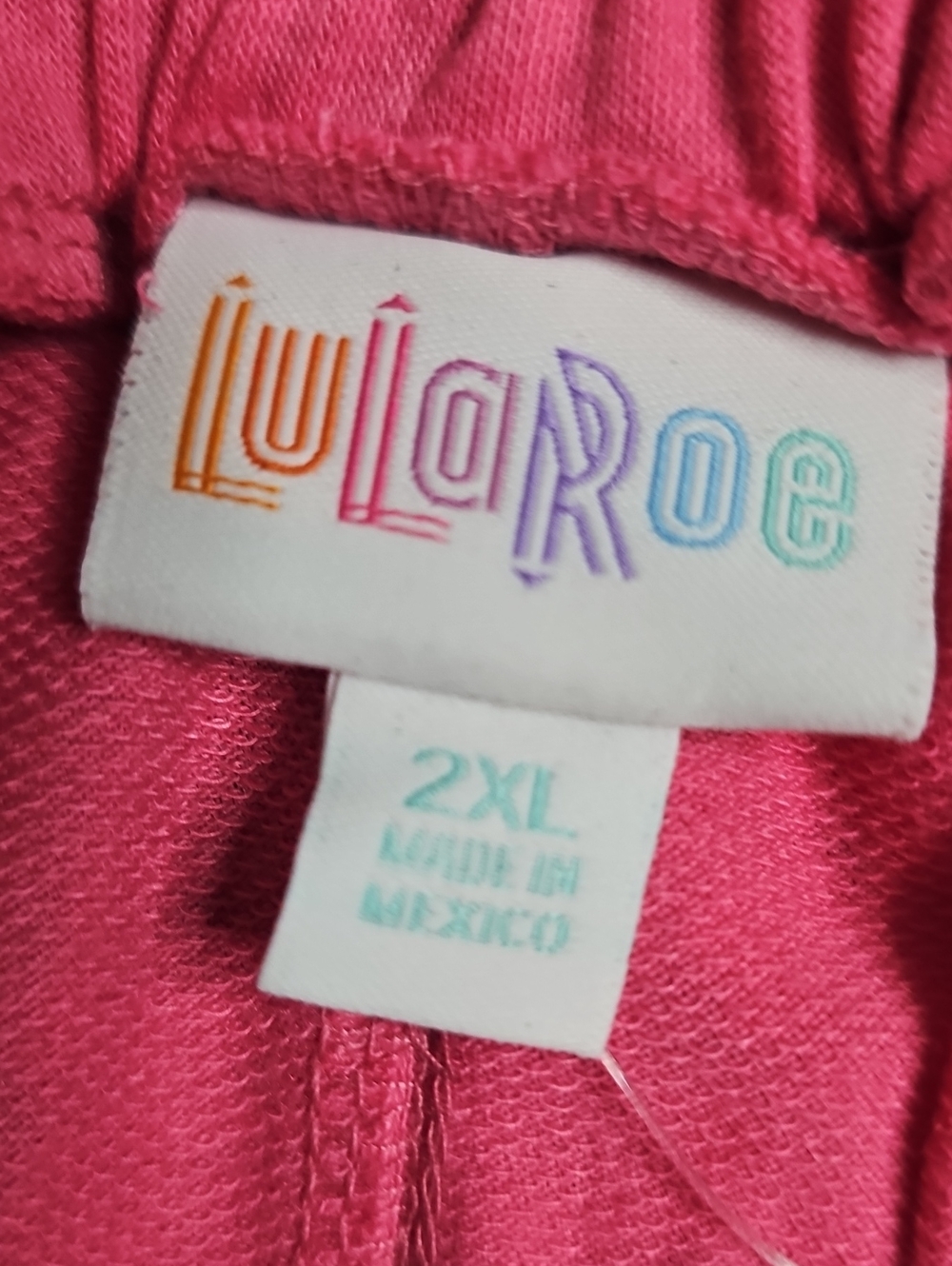 Lularoe Lonica Pink Drawstring Athletic Skirt with White Trim - Picture 6 of 7